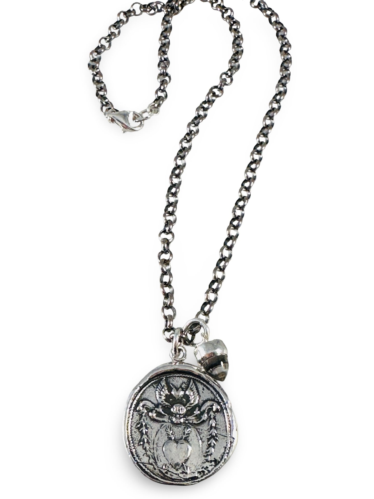 Angel Heart Quartz Gem Sterling Necklace