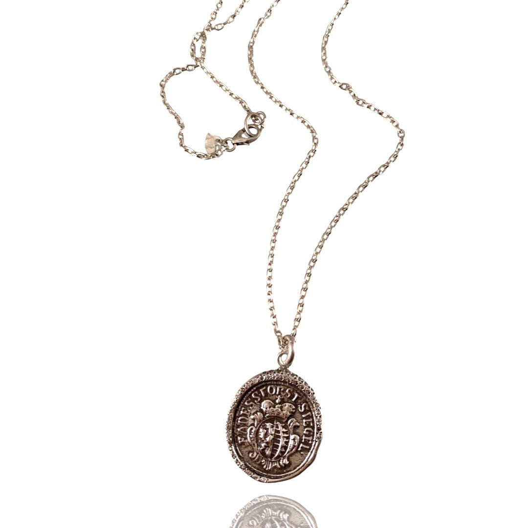 Global Gryphon Shield Diamond Necklace