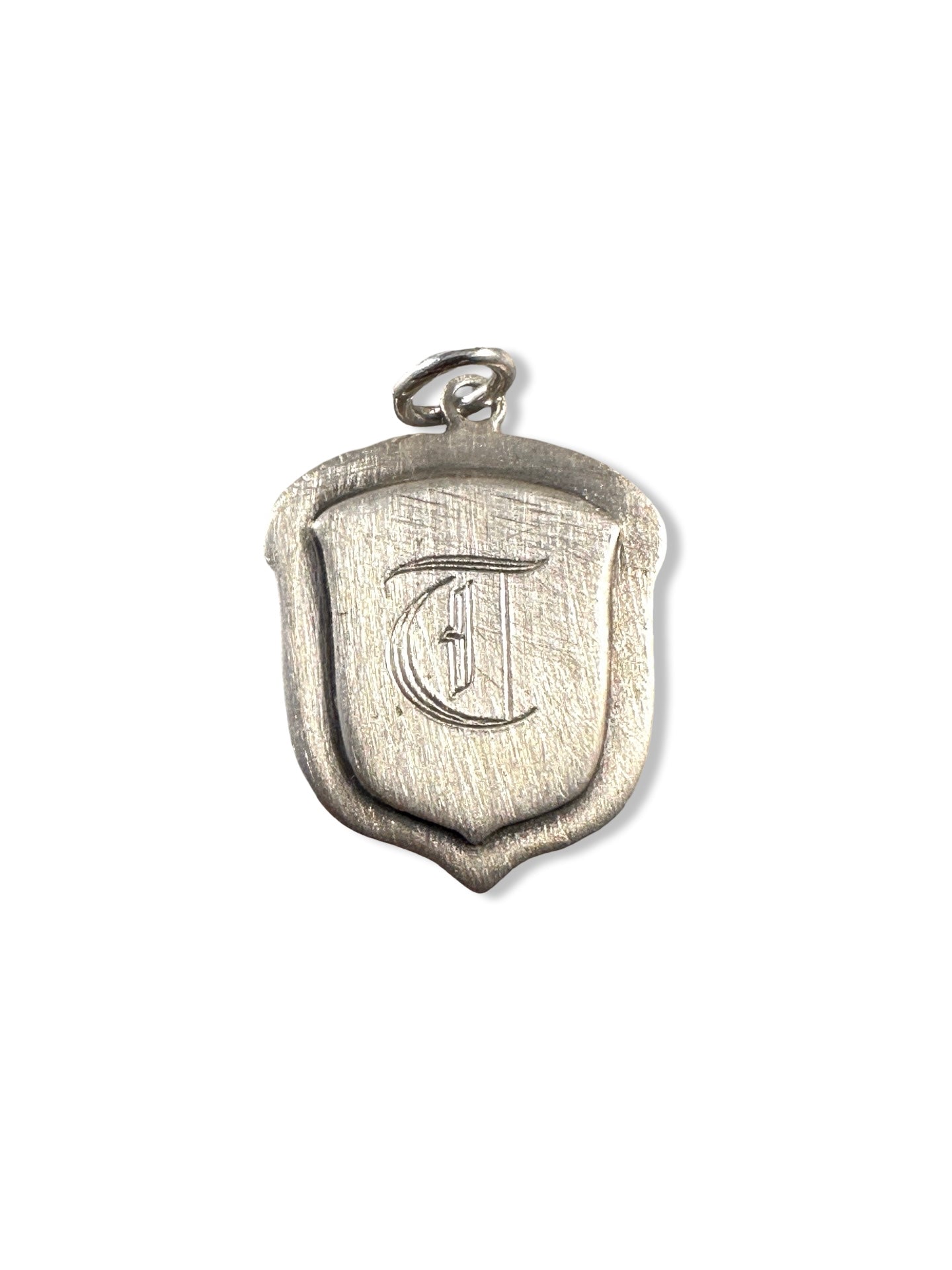Sterling Initial Shield Charms