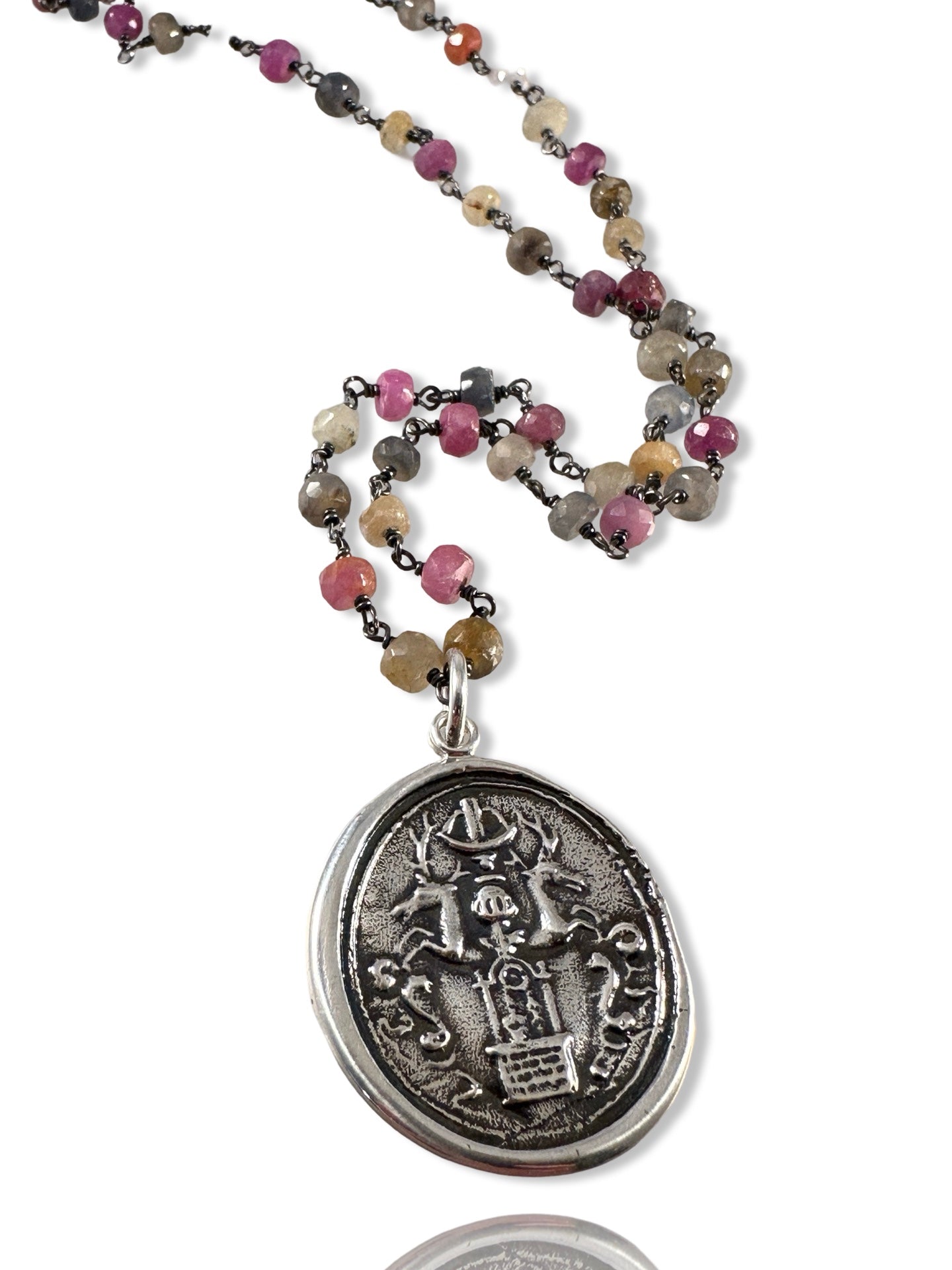 Tree of Life Sterling Gemstone Wrap Necklace