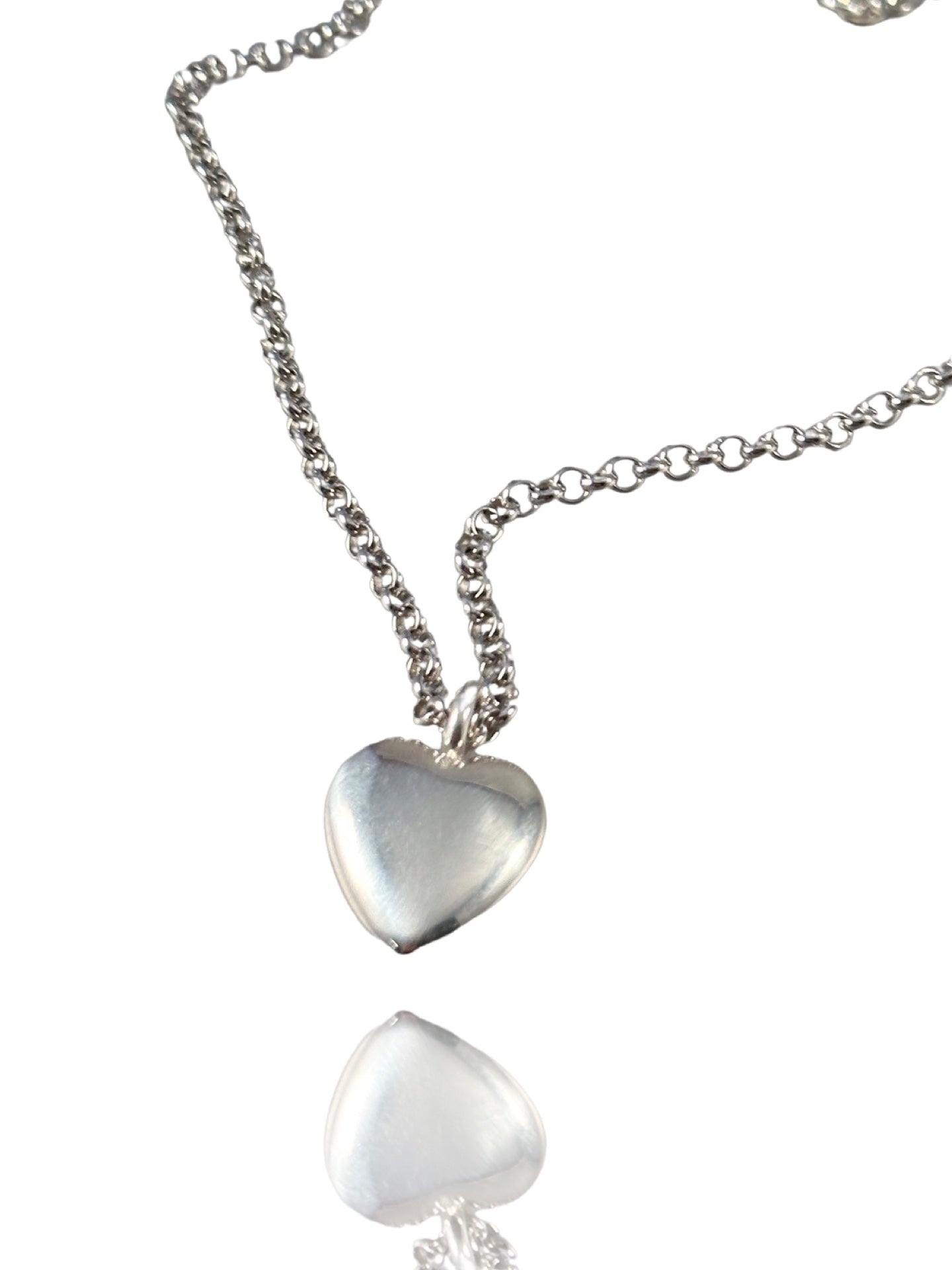 Chunky Medium Sterling Heart Necklace