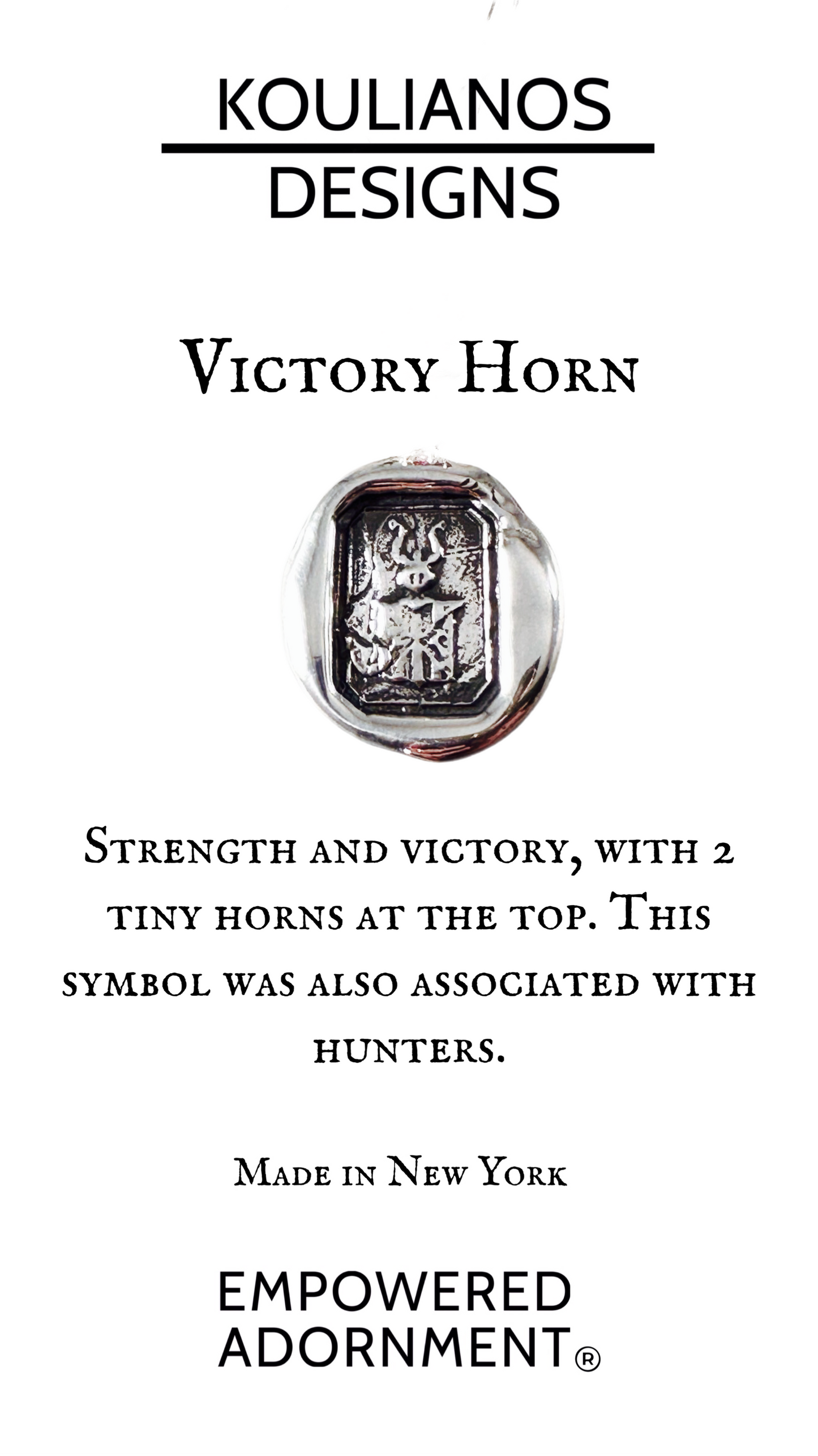 Small Victory Horn Peruvian Opal Necklace
