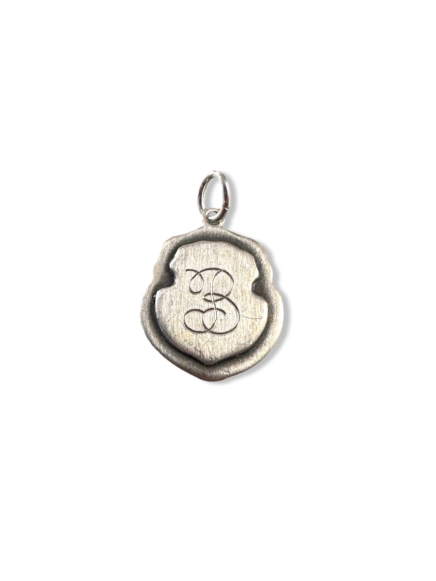 Sterling Initial Shield Charms
