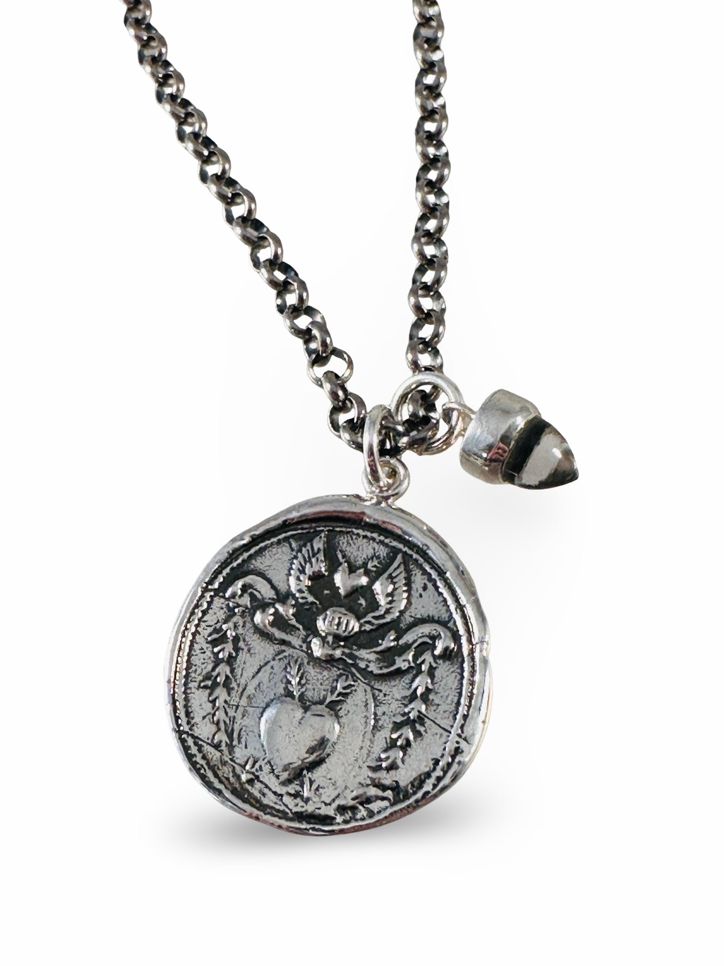 Angel Heart Quartz Gem Sterling Necklace