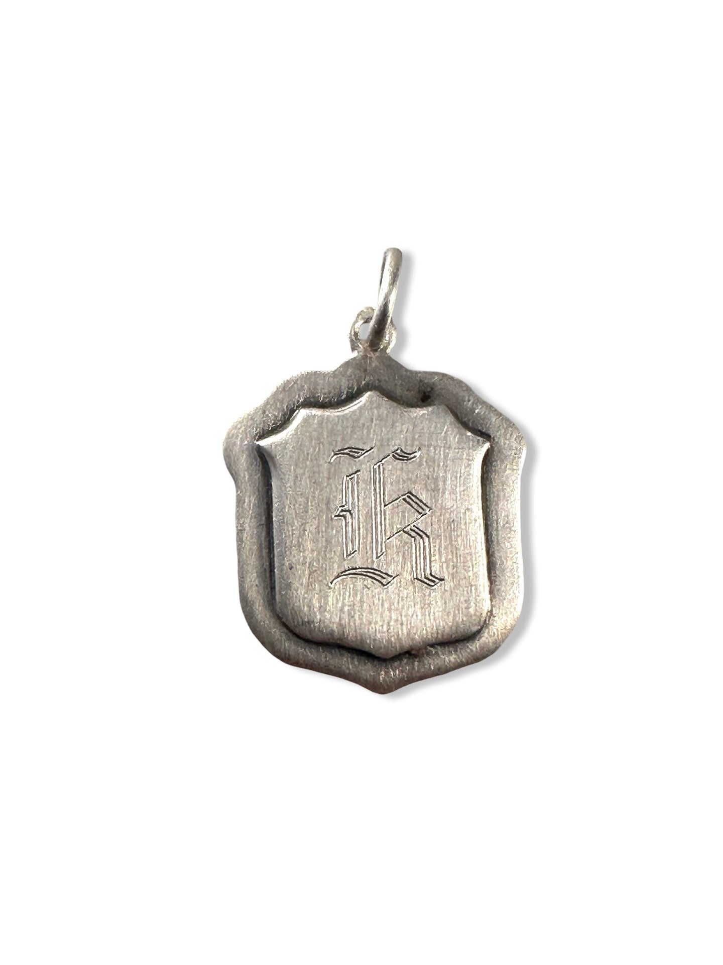 Sterling Initial Shield Charms