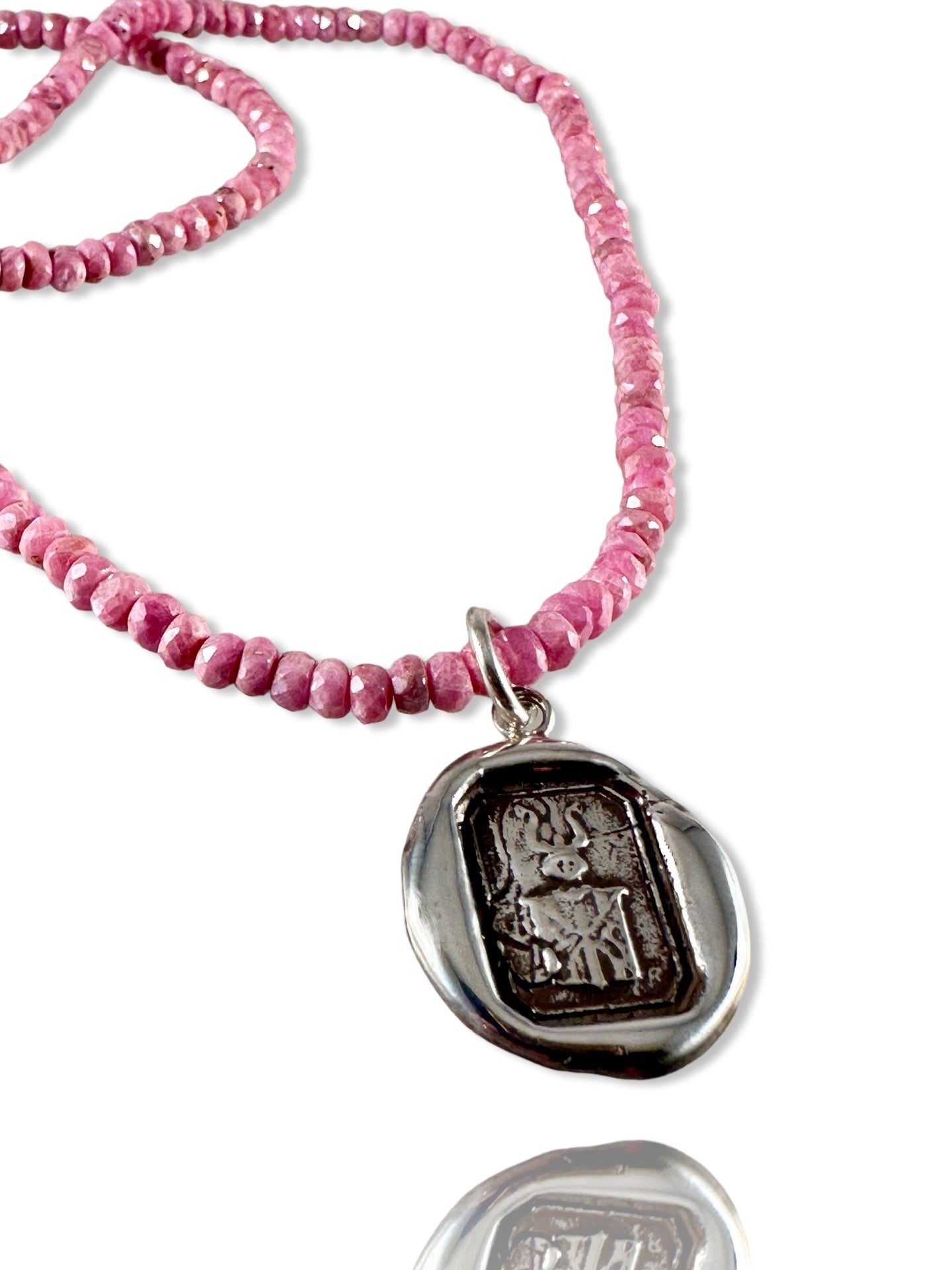 Small Victory Horn Peruvian Opal Necklace