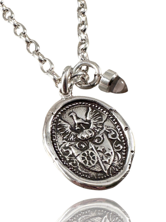 24â Phoenix Rising Necklace with Quartz Crystal
