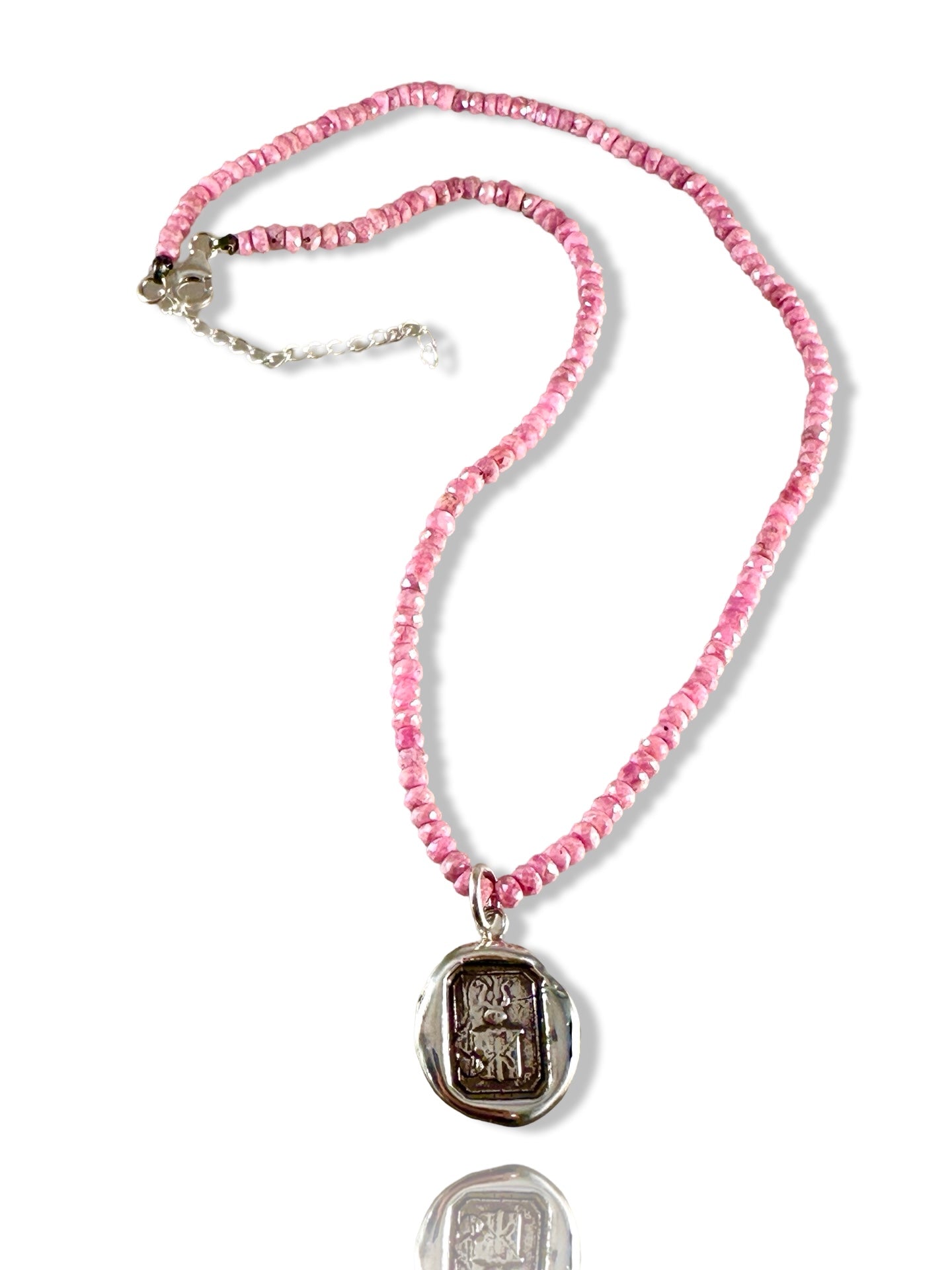 Small Victory Horn Peruvian Opal Necklace