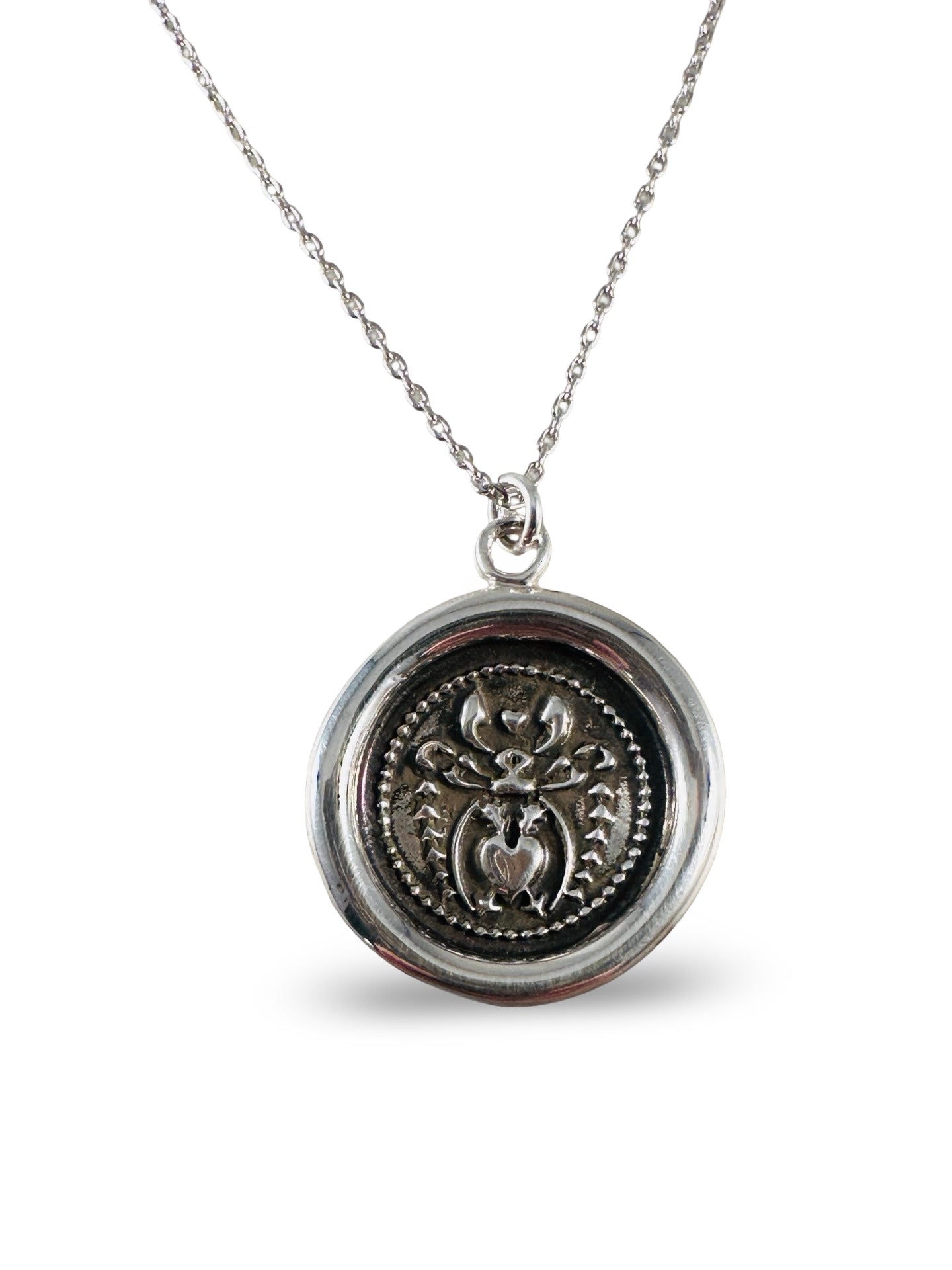 Petite Sterling Angel Heart Necklace