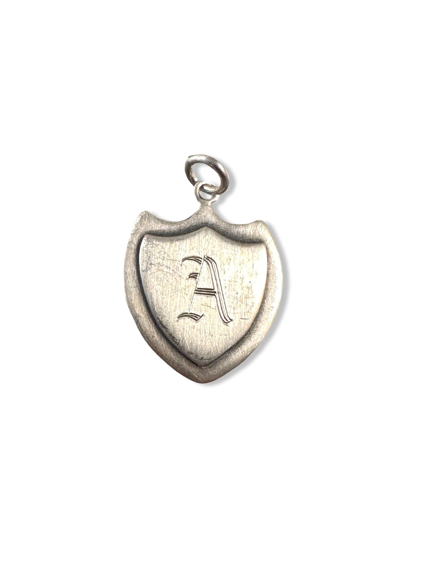 Sterling Initial Shield Charms