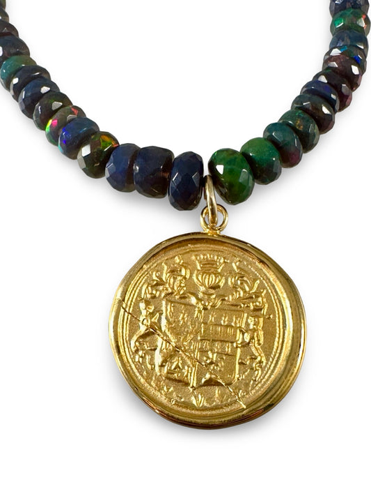 16.5â Black Opal Royalty Necklace