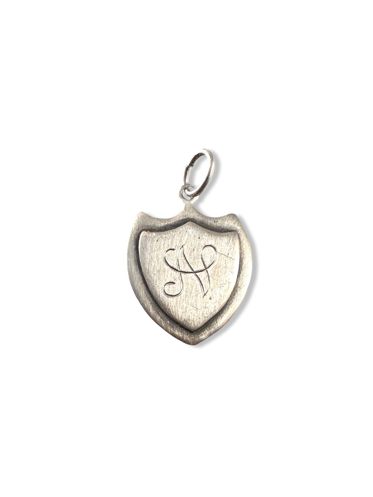 Sterling Initial Shield Charms