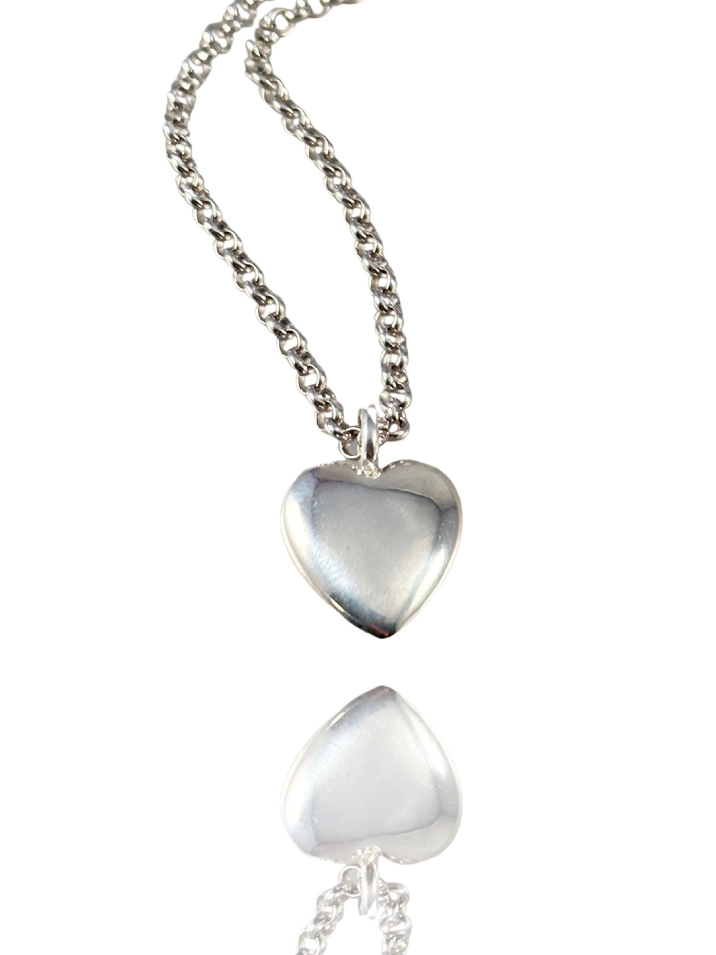 Chunky Medium Sterling Heart Necklace