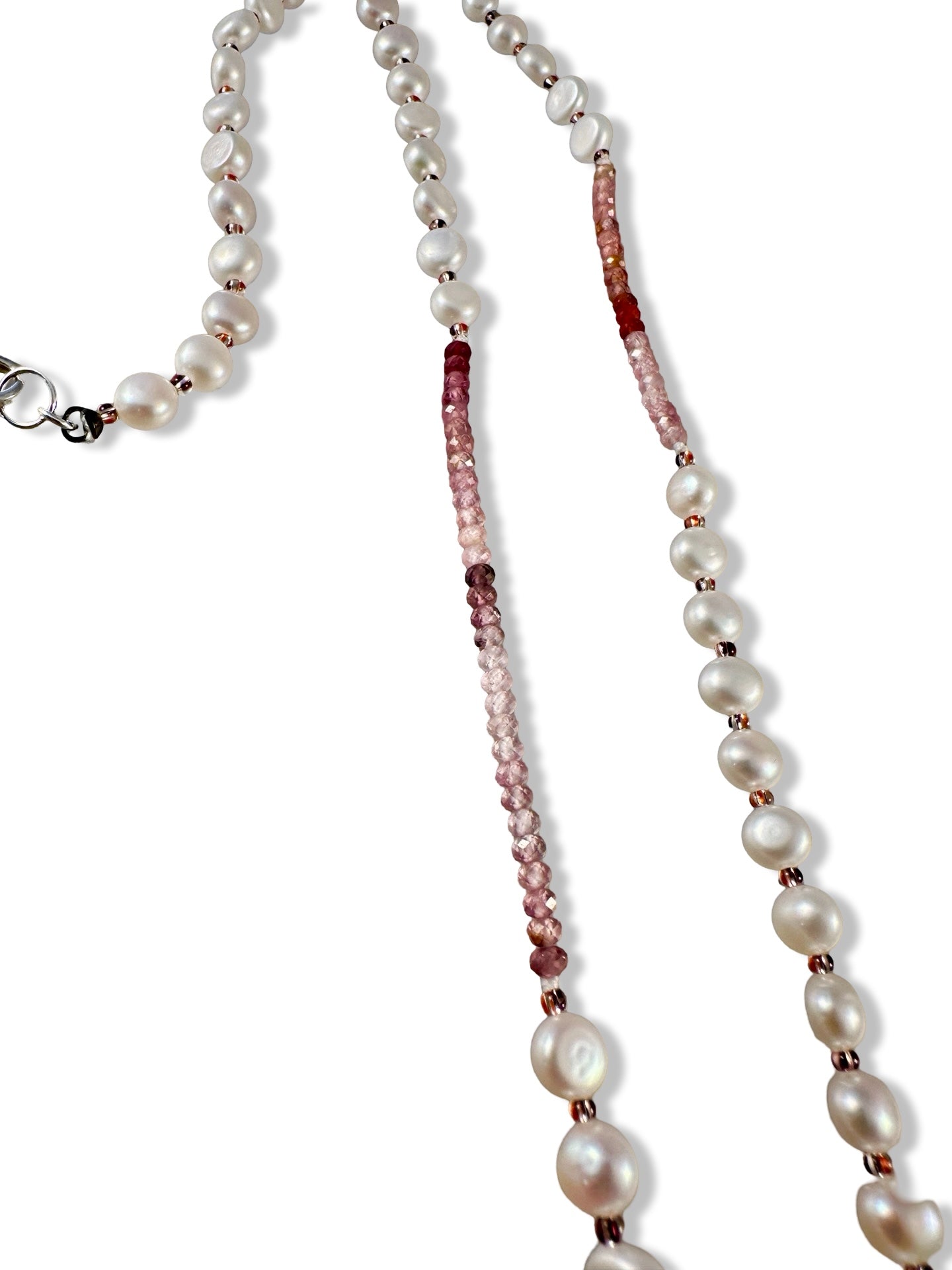 24” Fresh Water Pearl & Gemstone Necklace