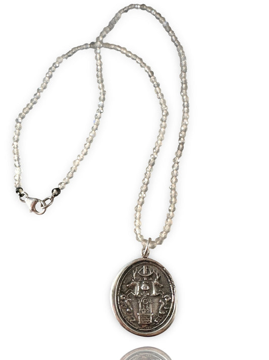 Gemstone Bead and Crest Necklaces