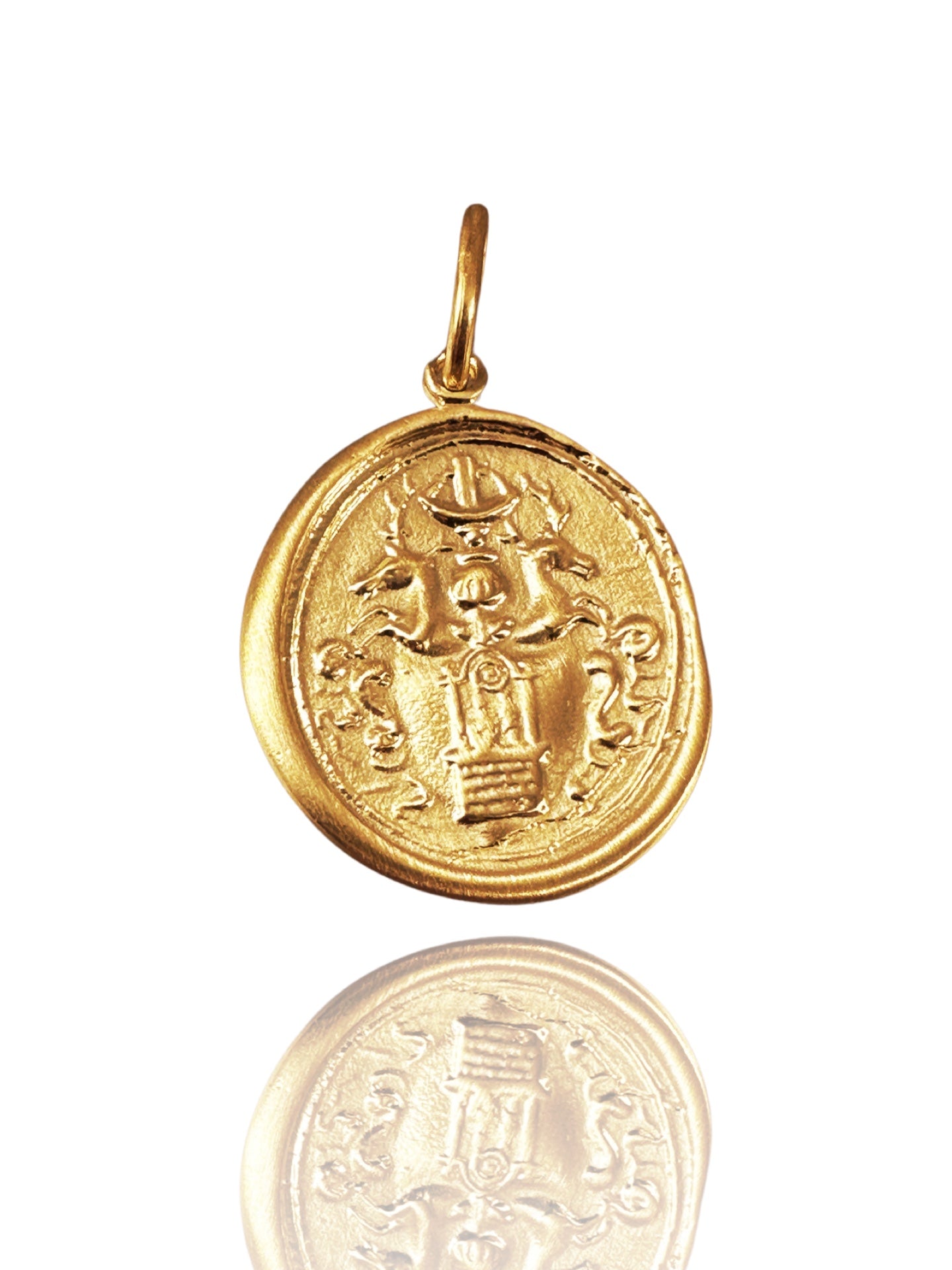 18k Green Gold Tree of Life Pendant