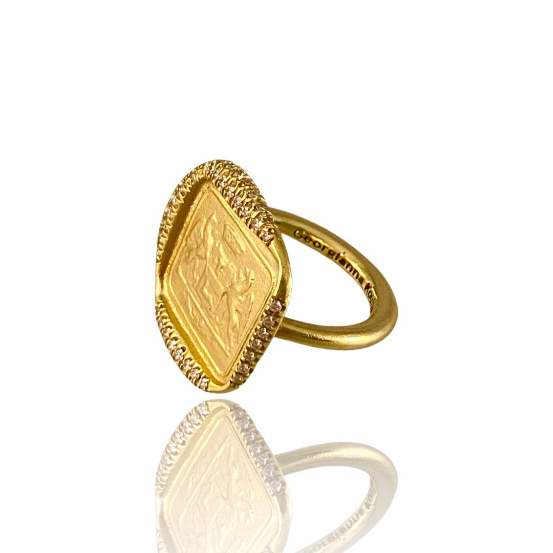 18k Gold Double Gryphon Ring