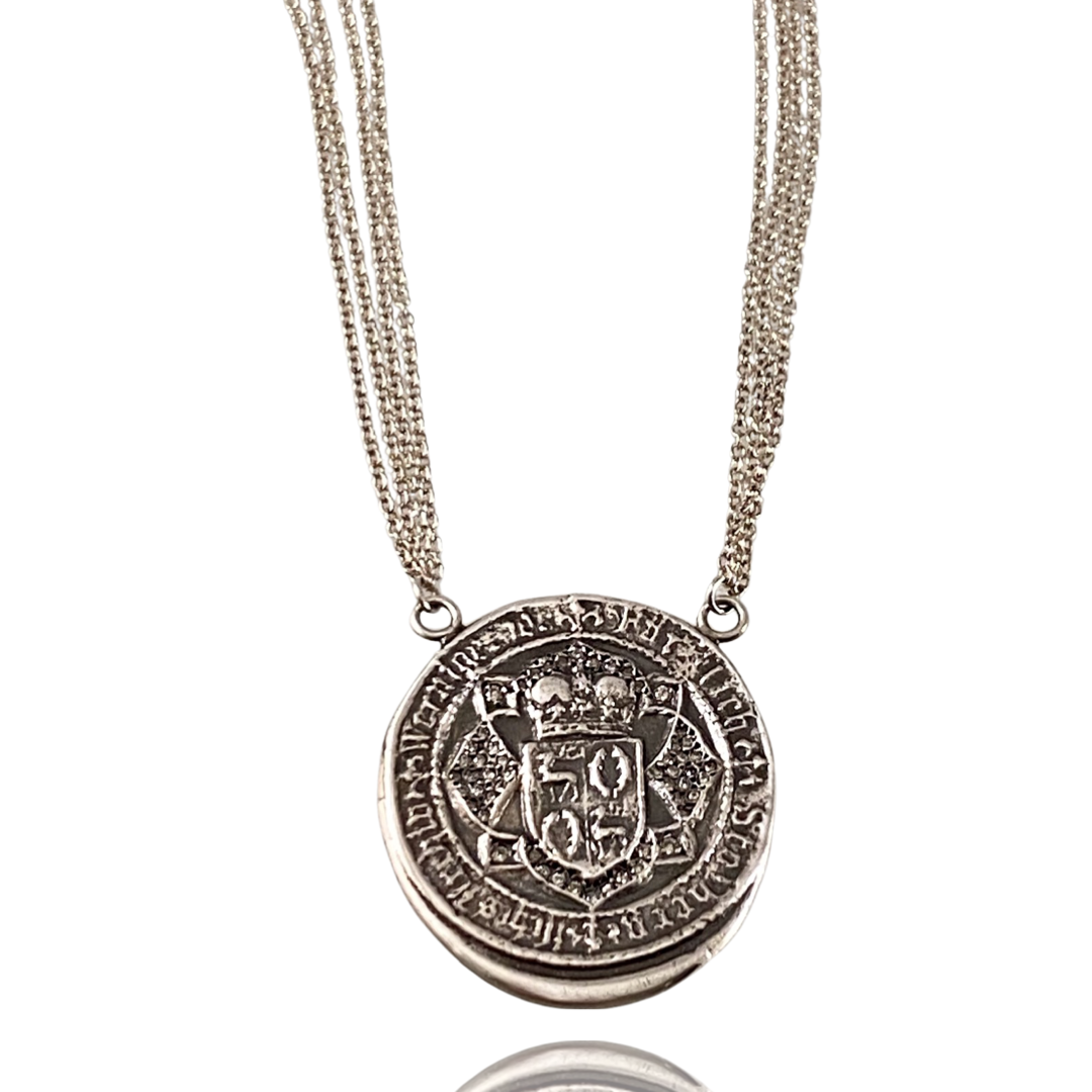 Faith Crest Diamond Necklace