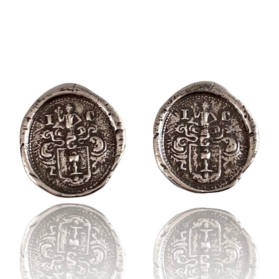 Chalice Shield Sterling Silver Cufflinks
