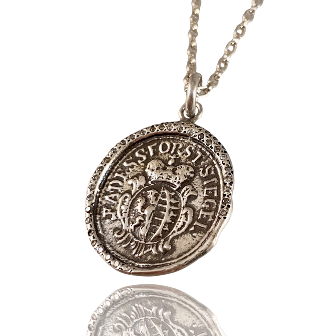 Global Gryphon Shield Diamond Necklace