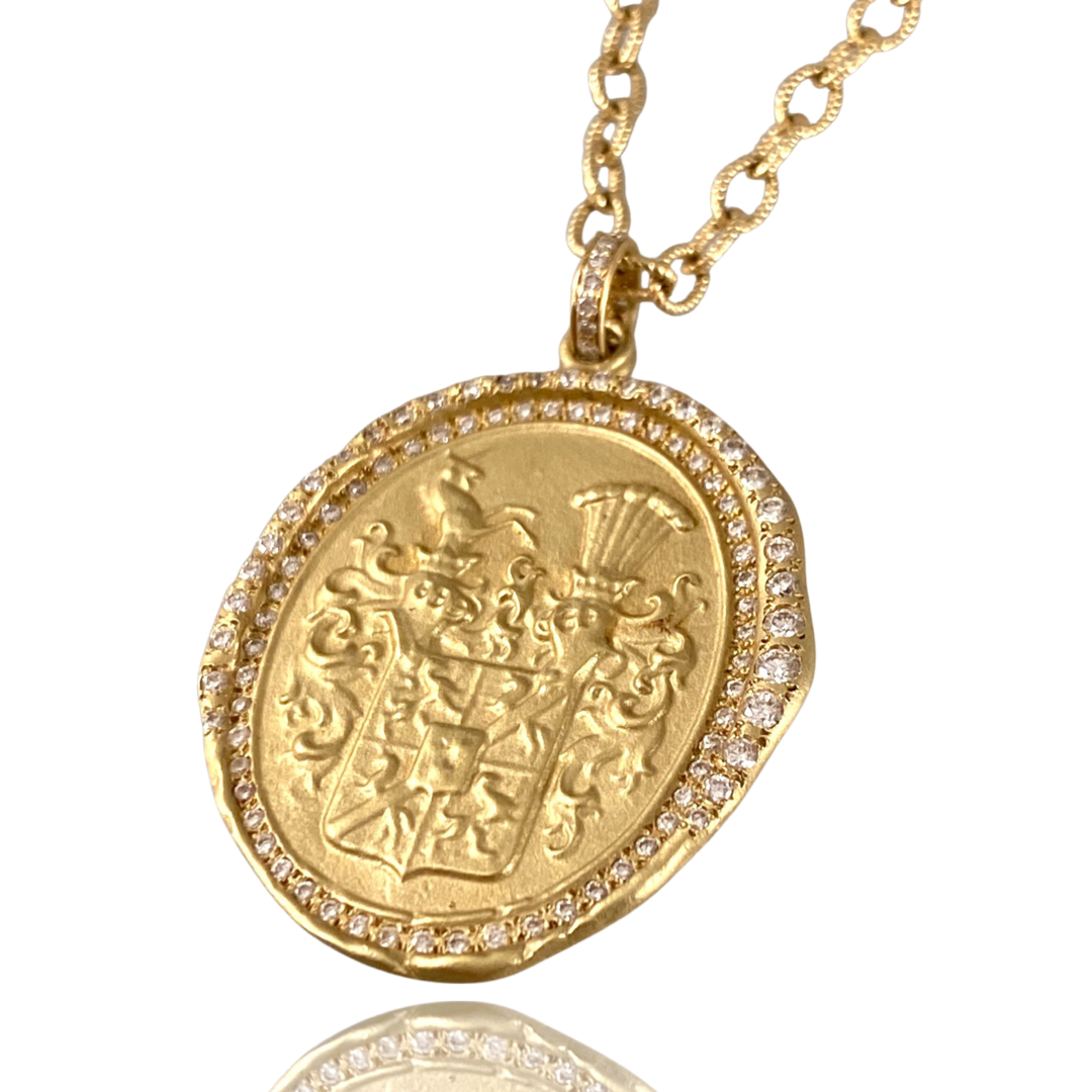 18k Gold Mythological Unicorn Diamond Necklace