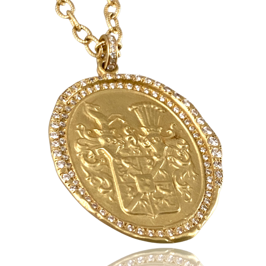 18k Gold Mythological Unicorn Diamond Necklace