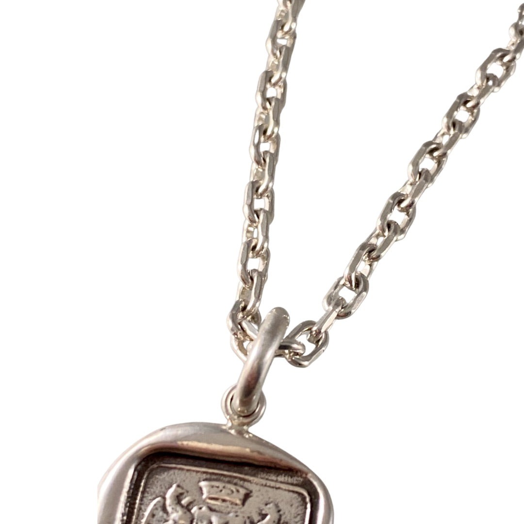 18" Double Gryphon Sterling Necklace