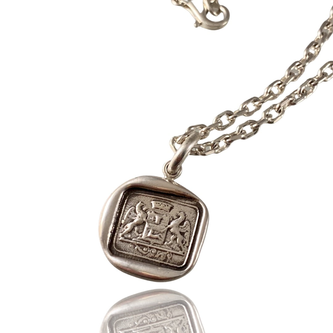 18" Double Gryphon Sterling Necklace