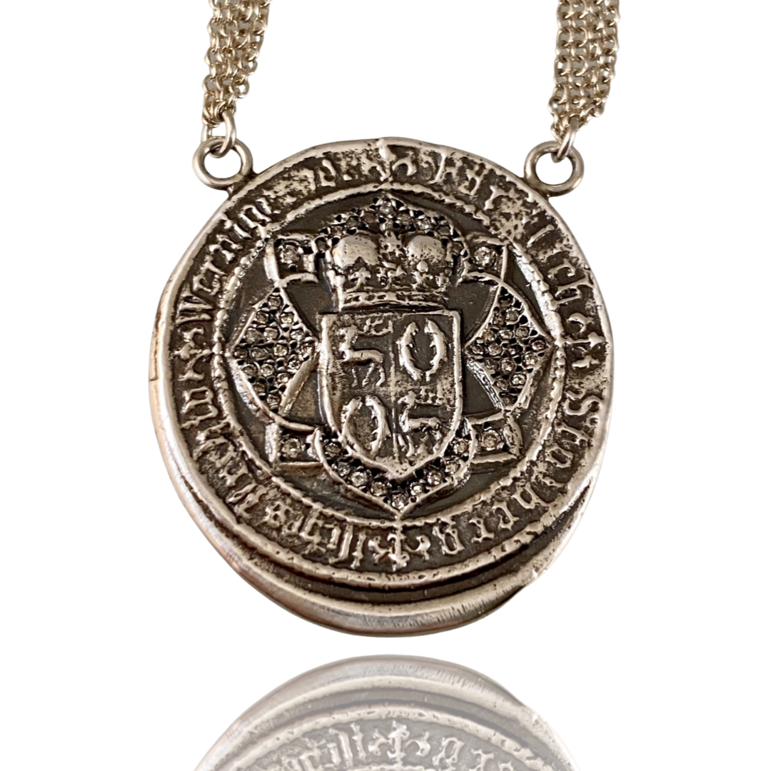 Faith Crest Diamond Necklace
