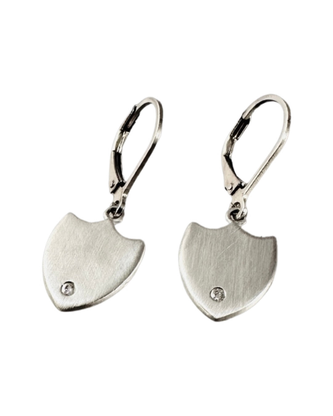 Sterling & Diamond Shield Earring 3
