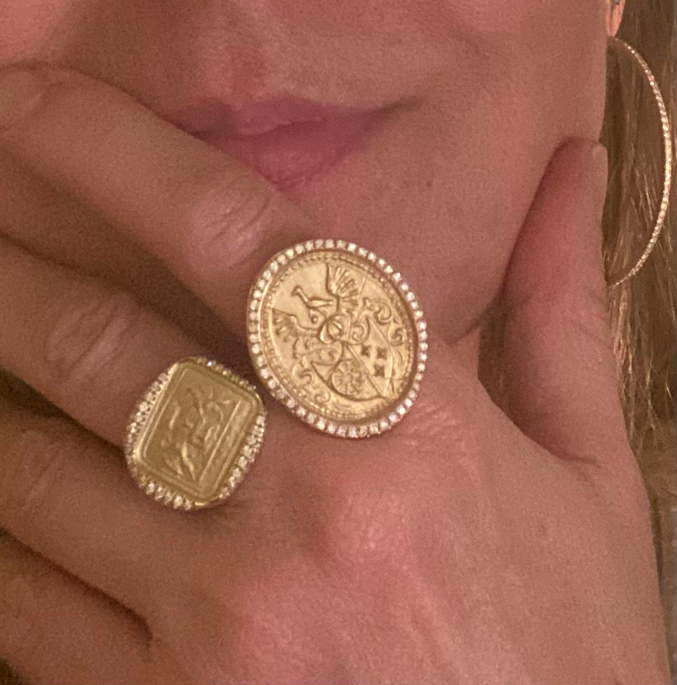 18k Gold Double Gryphon Ring