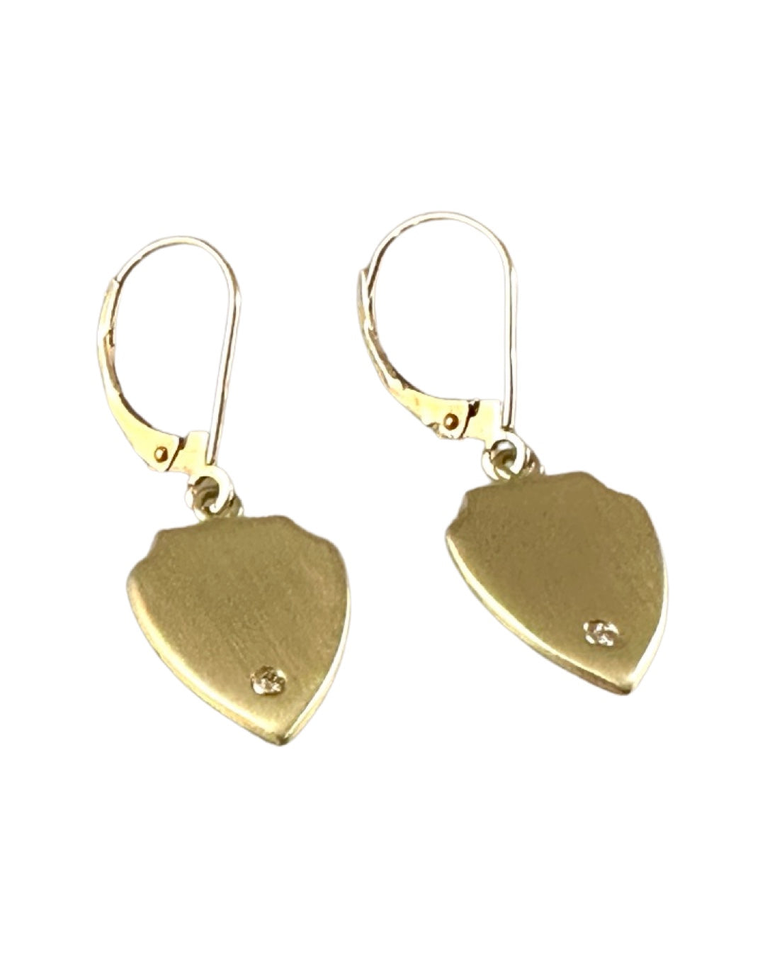 18k Gold & Diamond Shield Earring 2
